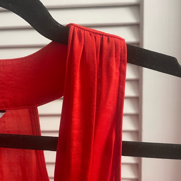 Naked Zebra LIKE NEW Draped Crossover Racerback Blouse. Size Small - Picture 4 of 6